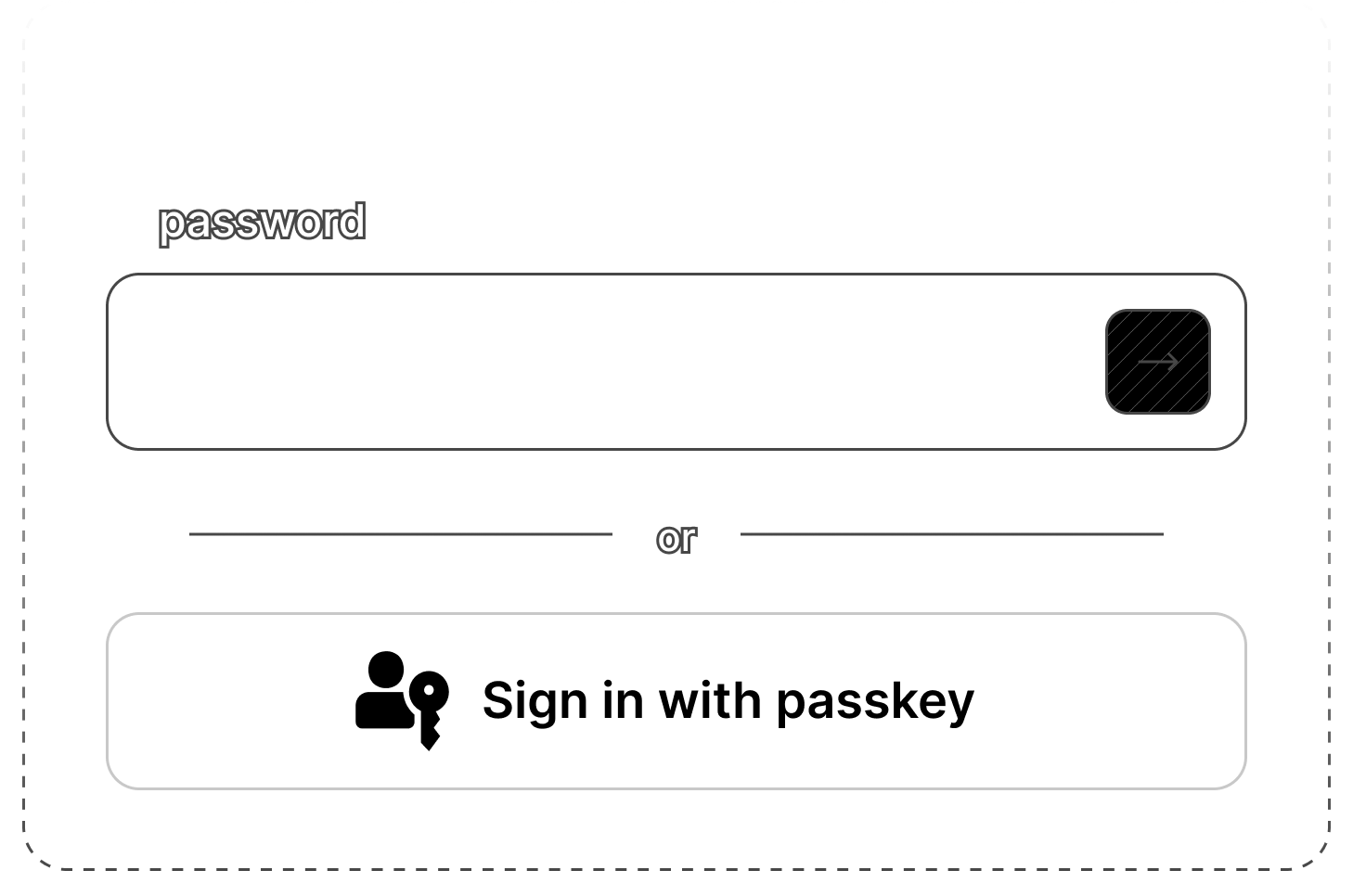 passkey login form blueprint